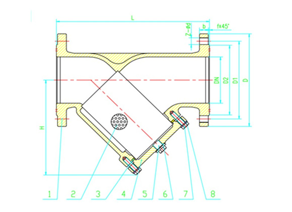 GID-2 PN10/16 Italy Design Flanged Y Type Strainer